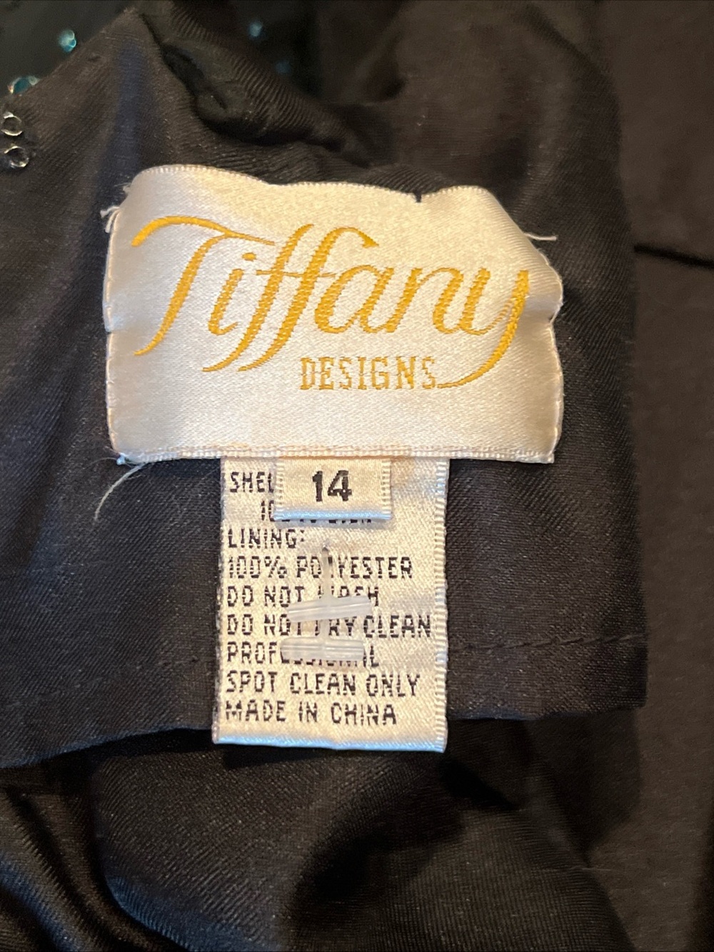 Tiffany Designs Halter Top Sheer Evening Dress 100% Silk Fully Sequined Sz 14 - Picture 12 of 14
